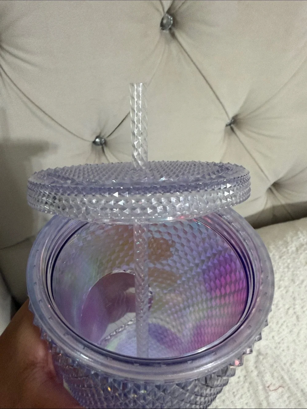 Discontinued Starbucks Studded Iridescent venti straw tumbler new